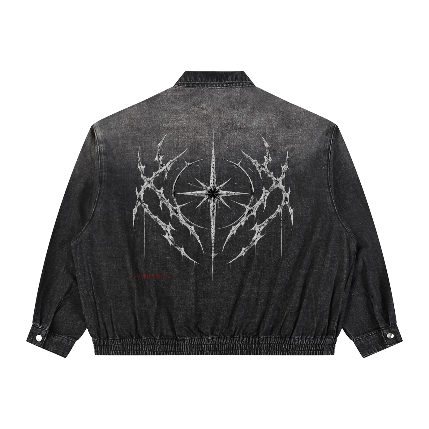 Unisex Vintage Wash Full-Zip Denim Jacket