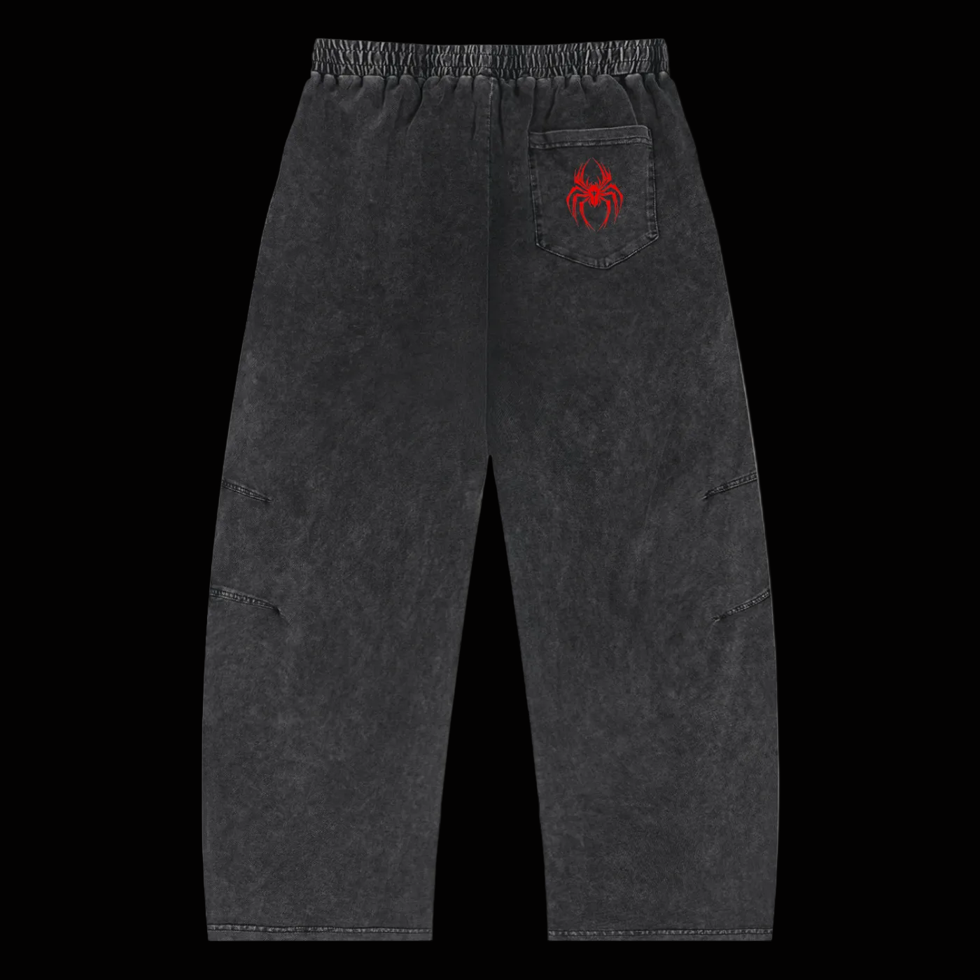 spider edition' Snow Wash Drawstring Cotton Pants