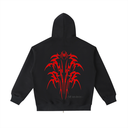 Essential Heavyweight Pocket Hoodie-spider edition