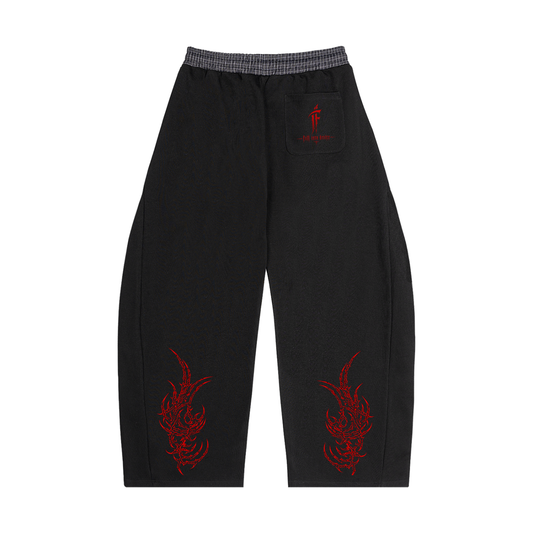 Plaid Waistband Barrel Sweatpants