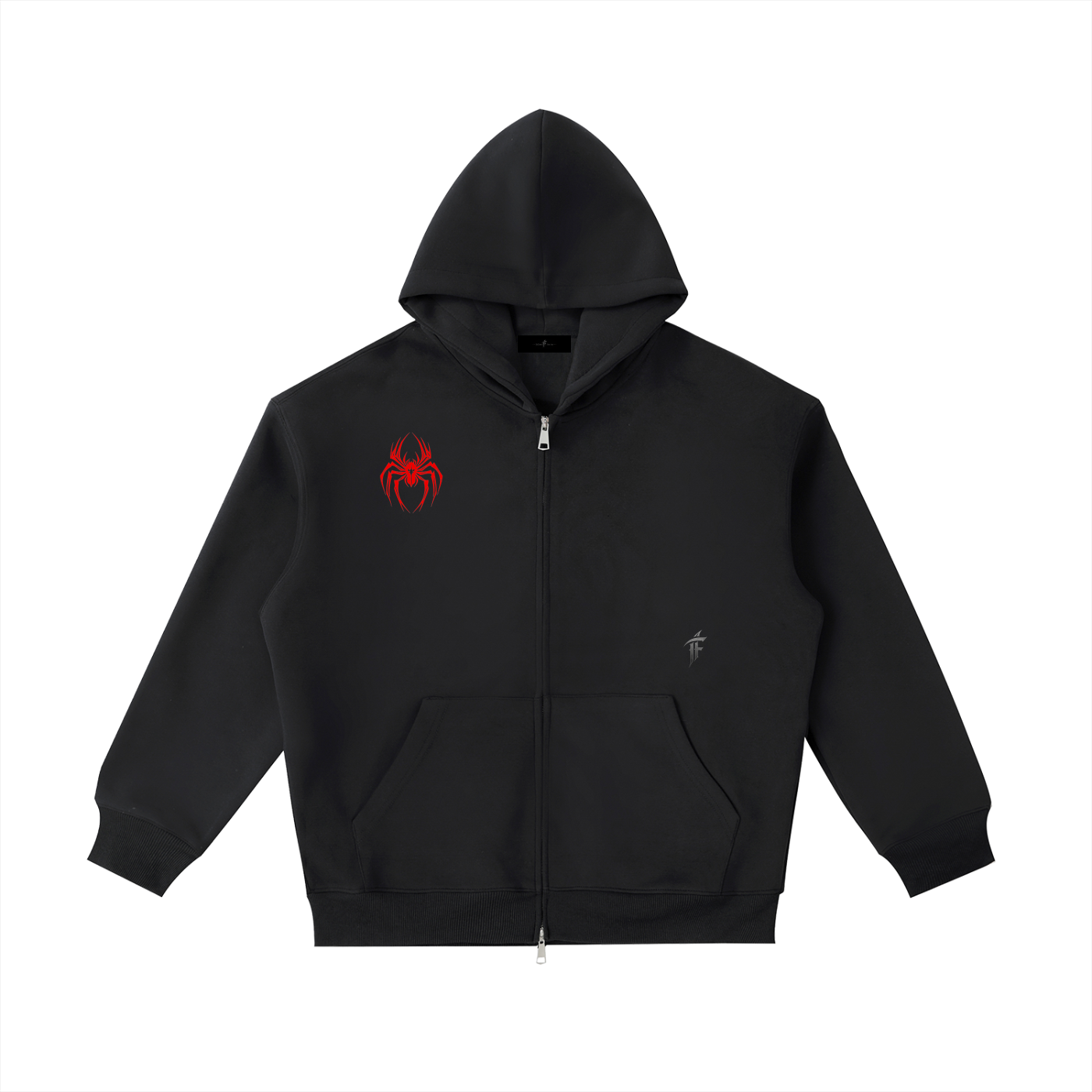 Essential Heavyweight Pocket Hoodie-spider edition