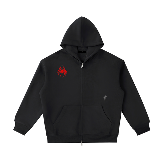 Essential Heavyweight Pocket Hoodie-spider edition