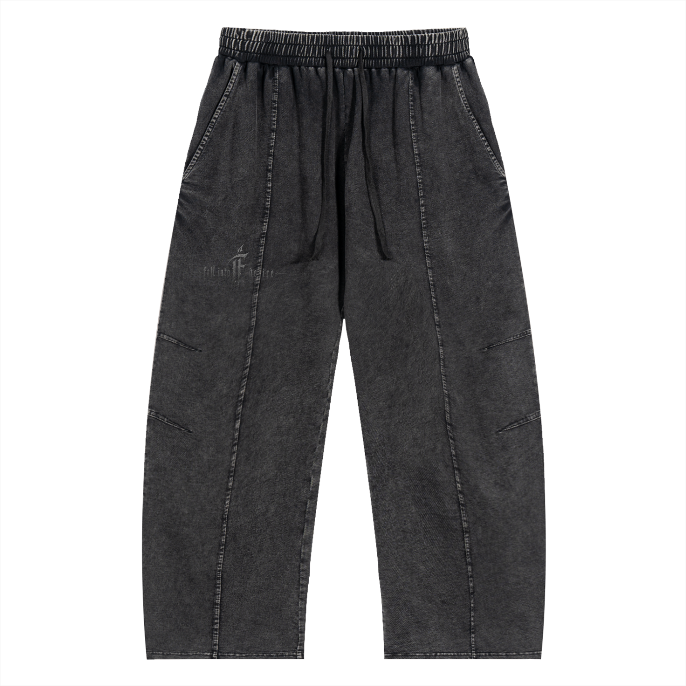 spider edition' Snow Wash Drawstring Cotton Pants