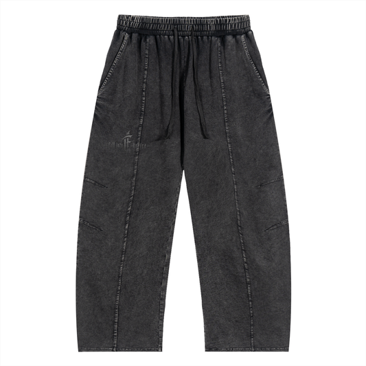 spider edition' Snow Wash Drawstring Cotton Pants