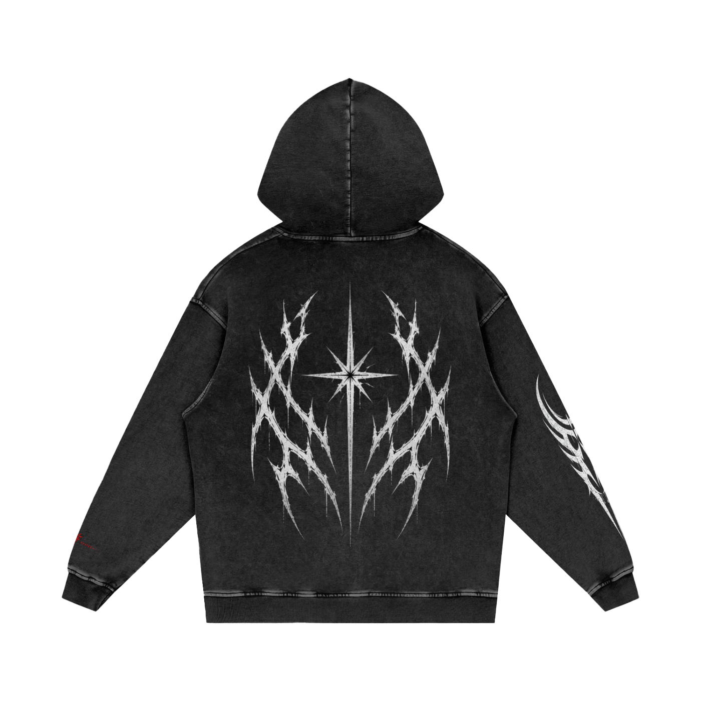 Snow Washed Loose Cotton Hoodie