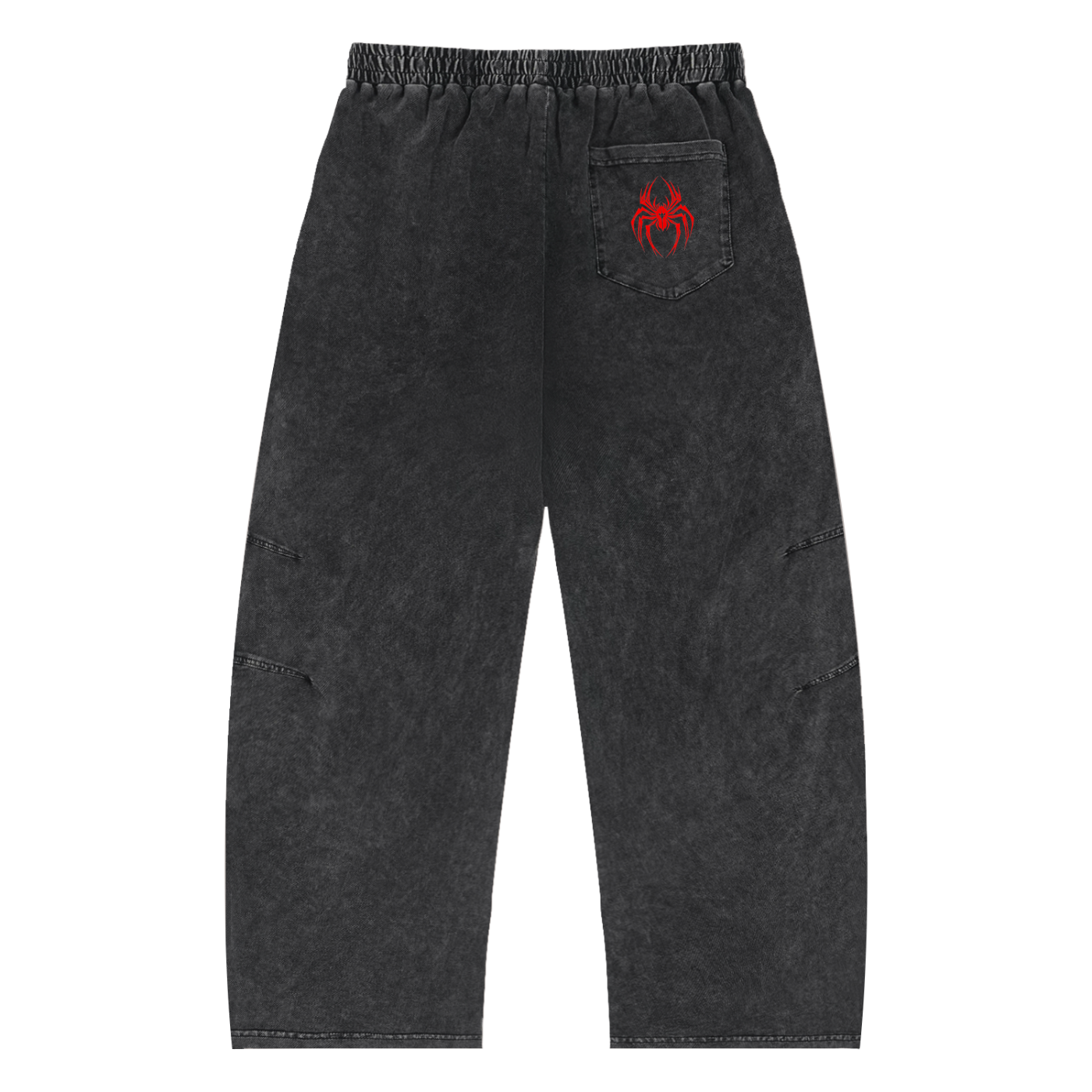 spider edition' Snow Wash Drawstring Cotton Pants